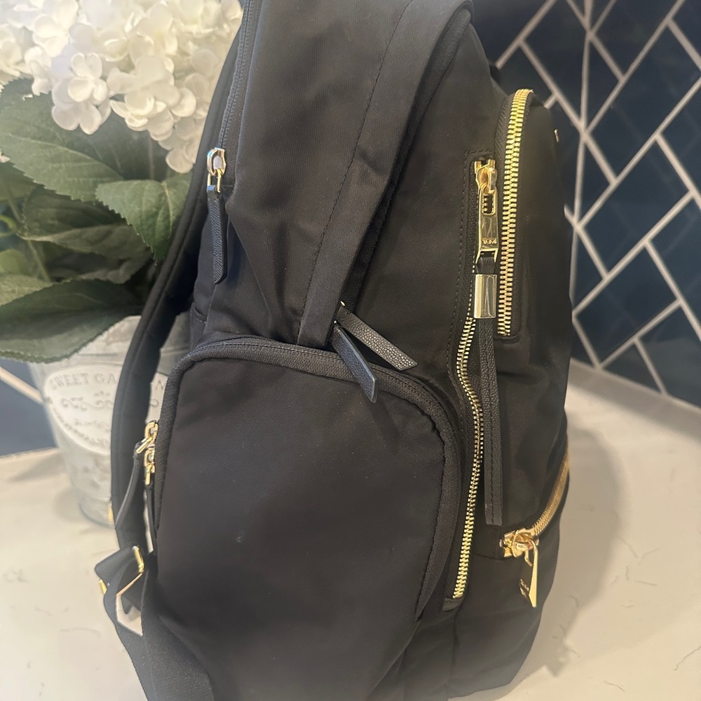 Tumi Voyageur Celina Backback Black with gold hardware - Picture 5 of 9